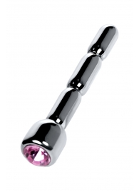 Серебристый уретральный плаг со стразом - 7 см. - ToyFa - купить с доставкой в Комсомольске-на-Амуре