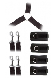 Комплект наручников и поножей LUXURIOUS BED RESTRAINT CUFF SET - Blush Novelties - купить с доставкой в Комсомольске-на-Амуре