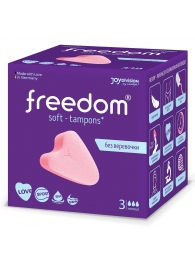 Женские гигиенические тампоны без веревочки FREEDOM normal - 3 шт. - Freedom - купить с доставкой в Комсомольске-на-Амуре