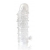 Закрытая прозрачная рельефная насадка Crystal sleeve - 13 см. - Erowoman-Eroman - в Комсомольске-на-Амуре купить с доставкой