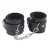 Черные оковы на ноги Obey Me Leather Ankle Cuffs - Chisa - купить с доставкой в Комсомольске-на-Амуре