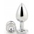 Серебристая анальная втулка с прозрачным кристаллом - 7,1 см. - Dream Toys - купить с доставкой в Комсомольске-на-Амуре