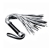Серебристая плетка Struggle My Flogger с черной ручкой - 45 см. - Lovetoy - купить с доставкой в Комсомольске-на-Амуре