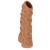 Телесная насадка с венками и открытой головкой Nude Sleeve L - 14 см. - KOKOS - в Комсомольске-на-Амуре купить с доставкой