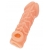 Телесная закрытая насадка с венками Cock Sleeve Size M - 15,6 см. - KOKOS - в Комсомольске-на-Амуре купить с доставкой