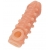 Телесная закрытая насадка с шариками Cock Sleeve Size S - 13,8 см. - KOKOS - в Комсомольске-на-Амуре купить с доставкой