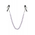 Зажимы для сосков с фиолетовой цепочкой Sweet Caress Nipple Chain - Sweet Caress - купить с доставкой в Комсомольске-на-Амуре