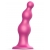 Розовая насадка Strap-On-Me Dildo Plug Beads size S - Strap-on-me - купить с доставкой в Комсомольске-на-Амуре