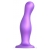 Фиолетовая насадка Strap-On-Me Dildo Plug Curvy size L - Strap-on-me - купить с доставкой в Комсомольске-на-Амуре