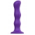 Фиолетовая насадка Strap-On-Me Dildo Geisha Balls size M - Strap-on-me - купить с доставкой в Комсомольске-на-Амуре