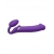 Фиолетовый безремневой вибрострапон Silicone Bendable Strap-On - size XL - Strap-on-me - купить с доставкой в Комсомольске-на-Амуре