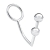 Кольцо на пенис с анальным стимулятором Two Bead Stainless Steel Anal Hook   Cock Ring - BlueLine - в Комсомольске-на-Амуре купить с доставкой