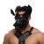 Черная кожаная маска «Собака» - Crazy Handmade - купить с доставкой в Комсомольске-на-Амуре
