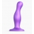 Фиолетовая насадка Strap-On-Me Dildo Plug Curvy size M - Strap-on-me - купить с доставкой в Комсомольске-на-Амуре