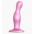 Розовая насадка Strap-On-Me Dildo Plug Curvy size M - Strap-on-me - купить с доставкой в Комсомольске-на-Амуре