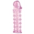 Гелевая розовая насадка на фаллос с шипами - 12 см. - Toyfa Basic - в Комсомольске-на-Амуре купить с доставкой