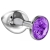 Малая серебристая анальная пробка Diamond Purple Sparkle Small с фиолетовым кристаллом - 7 см. - Lola Games - купить с доставкой в Комсомольске-на-Амуре