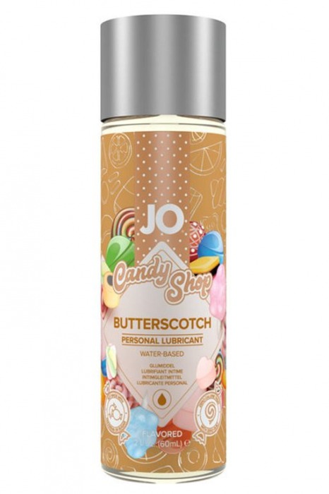 Смазка на водной основе Candy Shop Butterscotch с ароматом ирисок - 60 мл. - System JO - купить с доставкой в Комсомольске-на-Амуре