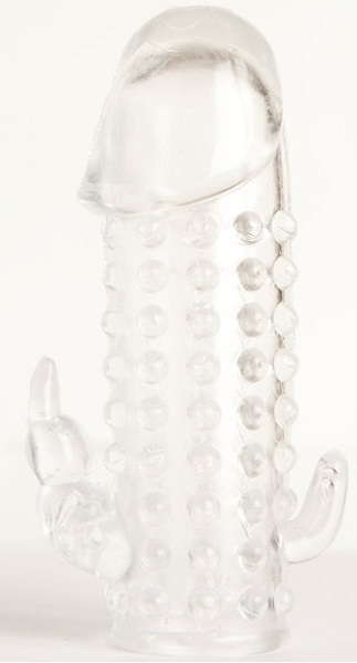 Гелевая прозрачная насадка с 2 отростками - 13 см. - Toyfa Basic - в Комсомольске-на-Амуре купить с доставкой Гелевая прозрачная насадка с 2 отростками - 13 см. - Toyfa Basic - в Комсомольске-на-Амуре купить с доставкой