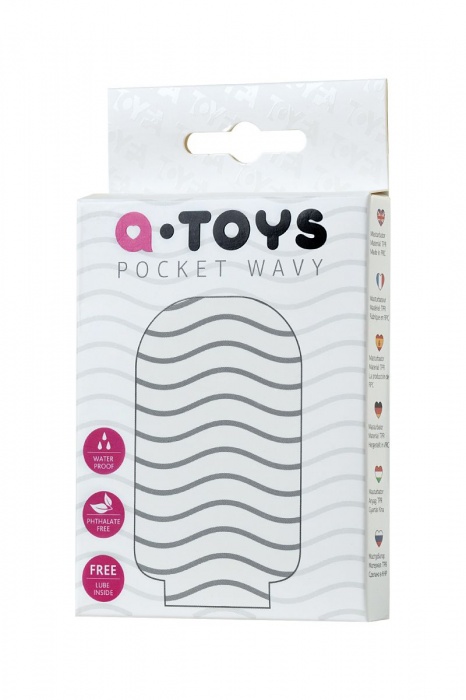 Белый мастурбатор A-Toys Pocket Wavy - A-toys - в Комсомольске-на-Амуре купить с доставкой