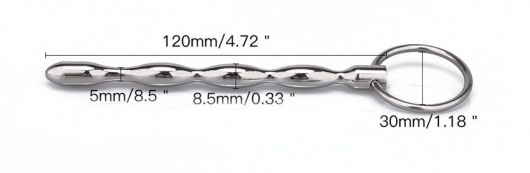 Металлический уретральный плаг с кольцом - Notabu - купить с доставкой в Комсомольске-на-Амуре