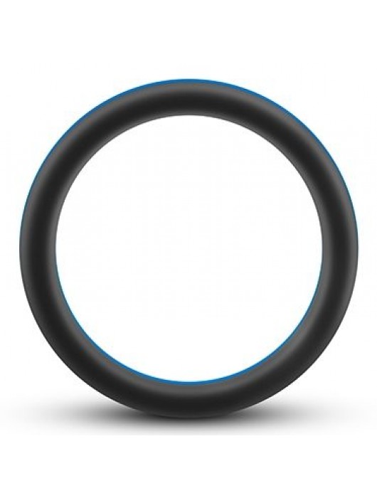 Черно-синее эрекционное кольцо Silicone Go Pro Cock Ring - Blush Novelties - в Комсомольске-на-Амуре купить с доставкой