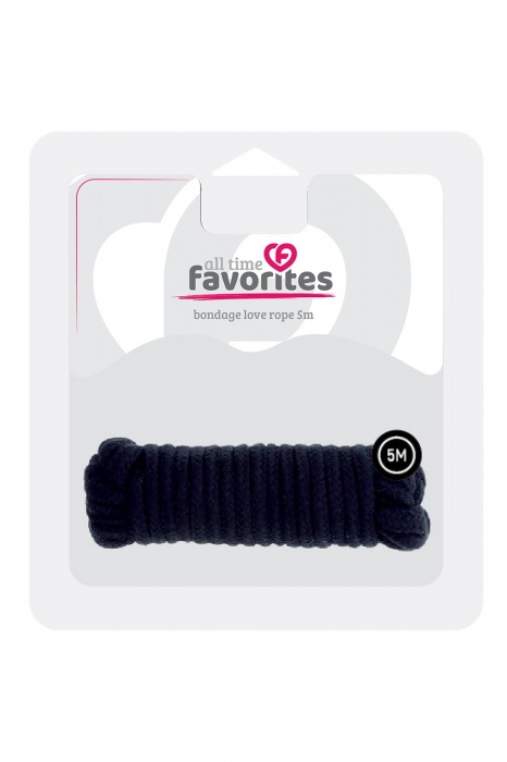Чёрная веревка для связывания BONDX LOVE ROPE - 5 м. - Dream Toys - купить с доставкой в Комсомольске-на-Амуре