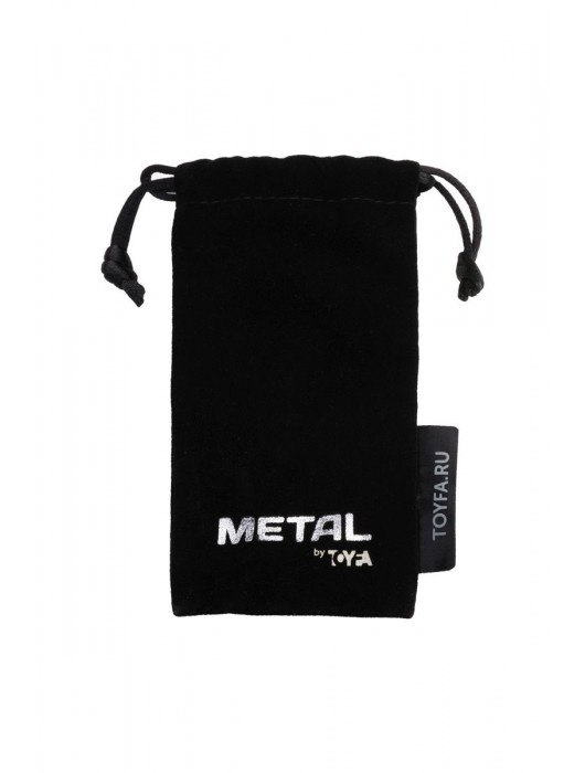 Серебристая коническая анальная пробка с красным кристаллом - 8 см. - ToyFa - купить с доставкой в Комсомольске-на-Амуре