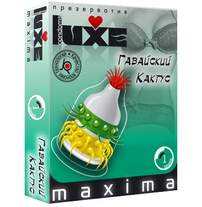 Презерватив LUXE Maxima  Гавайский Кактус  - 1 шт. - Luxe - купить с доставкой в Комсомольске-на-Амуре