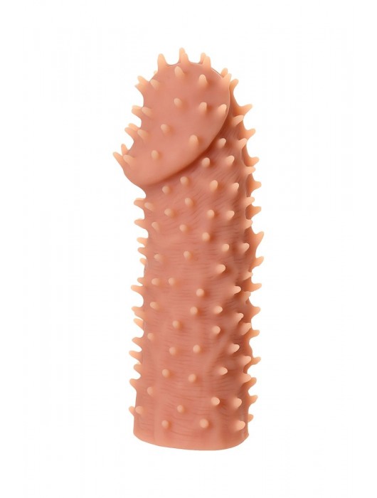 Телесная реалистичная насадка KOKOS Extreme Sleeve 07 с дополнительной стимуляцией - 12,7 см. - KOKOS - в Комсомольске-на-Амуре купить с доставкой