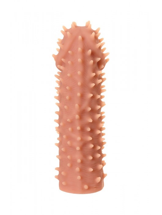 Телесная реалистичная насадка KOKOS Extreme Sleeve 07 с дополнительной стимуляцией - 12,7 см. - KOKOS - в Комсомольске-на-Амуре купить с доставкой