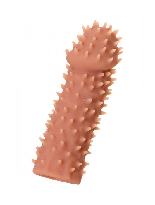 Телесная реалистичная насадка KOKOS Extreme Sleeve 07 с дополнительной стимуляцией - 12,7 см. - KOKOS - в Комсомольске-на-Амуре купить с доставкой