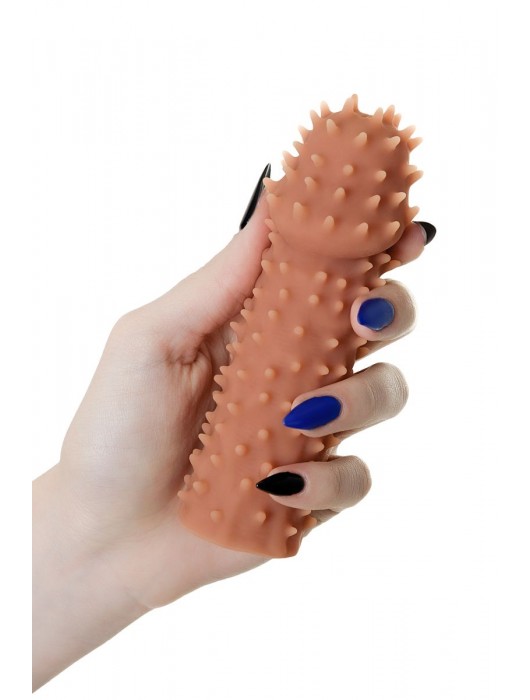 Телесная реалистичная насадка KOKOS Extreme Sleeve 07 с дополнительной стимуляцией - 12,7 см. - KOKOS - в Комсомольске-на-Амуре купить с доставкой