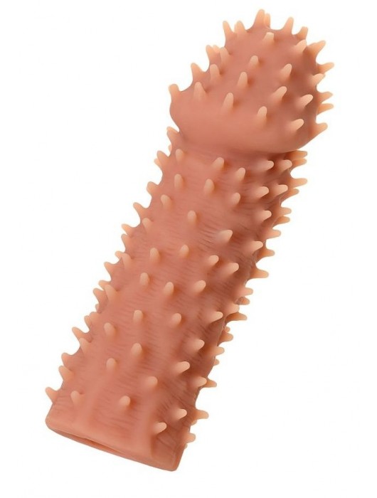 Телесная реалистичная насадка KOKOS Extreme Sleeve 07 с дополнительной стимуляцией - 12,7 см. - KOKOS - в Комсомольске-на-Амуре купить с доставкой