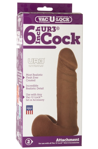 Насадка-мулат для трусиков Vac-U-Lock 6  ULTRASKYN Cock - 17,3 см. - Doc Johnson - купить с доставкой в Комсомольске-на-Амуре