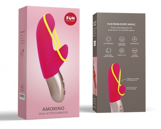 Ярко-розовый мини-вибратор Amorino - Fun Factory