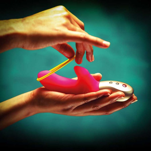 Ярко-розовый мини-вибратор Amorino - Fun Factory