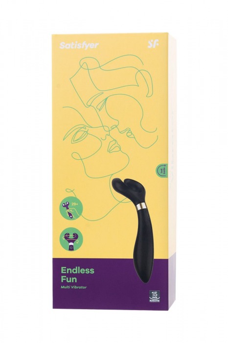 Чёрный вибромассажер для пар Satisfyer Partner Multifun 3 - Satisfyer