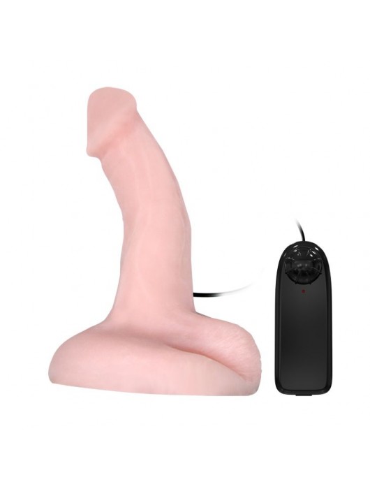 Вибромассажер-реалистик на плоской подошве - 20,5 см. - Baile