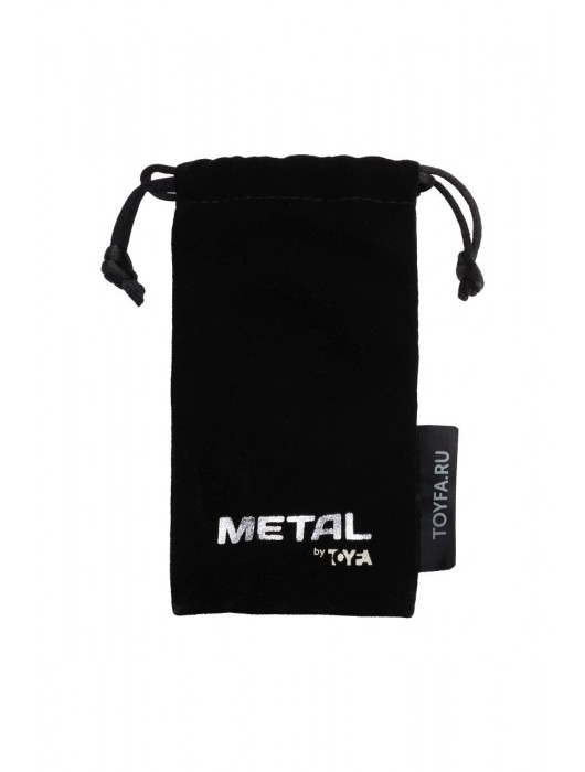 Серебристая конусовидная анальная пробка с фиолетовым кристаллом - 7 см. - ToyFa - купить с доставкой в Комсомольске-на-Амуре