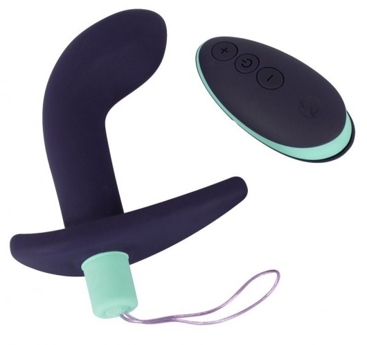 Темно-фиолетовый вибростимулятор простаты с пультом ДУ Remote Controlled Prostate Plug - Orion - в Комсомольске-на-Амуре купить с доставкой