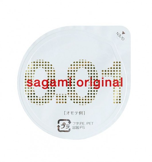 Супертонкий презерватив Sagami Original 0.01 - 1 шт. - Sagami - купить с доставкой в Комсомольске-на-Амуре