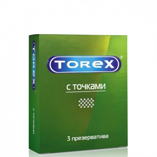 Текстурированные презервативы Torex  С точками  - 3 шт. - Torex - купить с доставкой в Комсомольске-на-Амуре