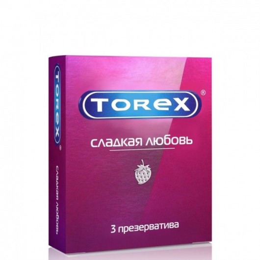 Презервативы Torex  Сладкая любовь  с ароматом клубники - 3 шт. - Torex - купить с доставкой в Комсомольске-на-Амуре