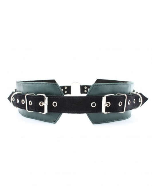 Изумрудный пояс Ladys Arsenal с колечками для крепления - БДСМ Арсенал - купить с доставкой в Комсомольске-на-Амуре