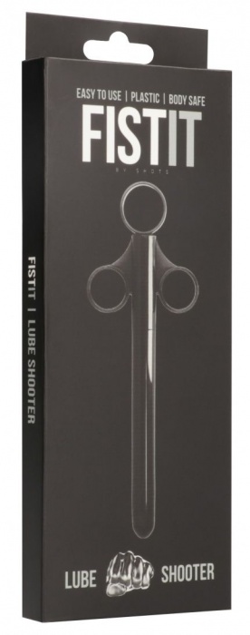 Черный шприц для введения лубриканта Lube Shooter - Shots Media BV - купить с доставкой в Комсомольске-на-Амуре