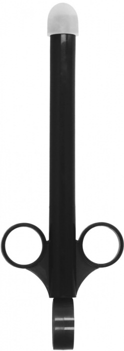 Черный шприц для введения лубриканта Lube Shooter - Shots Media BV - купить с доставкой в Комсомольске-на-Амуре