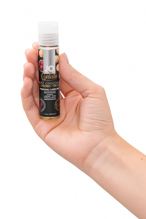 Лубрикант с ароматом трюфелей из белого шоколада и малины JO GELATO WHITE CHOCOLATE RASPBERRY TRUFFLE - 30 мл. - System JO - купить с доставкой в Комсомольске-на-Амуре