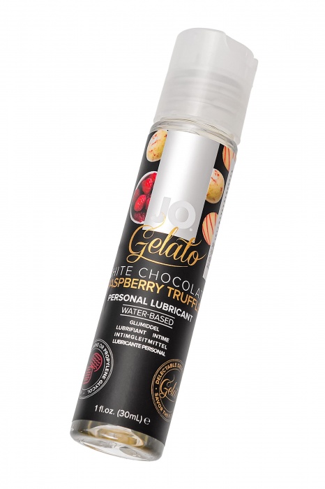 Лубрикант с ароматом трюфелей из белого шоколада и малины JO GELATO WHITE CHOCOLATE RASPBERRY TRUFFLE - 30 мл. - System JO - купить с доставкой в Комсомольске-на-Амуре