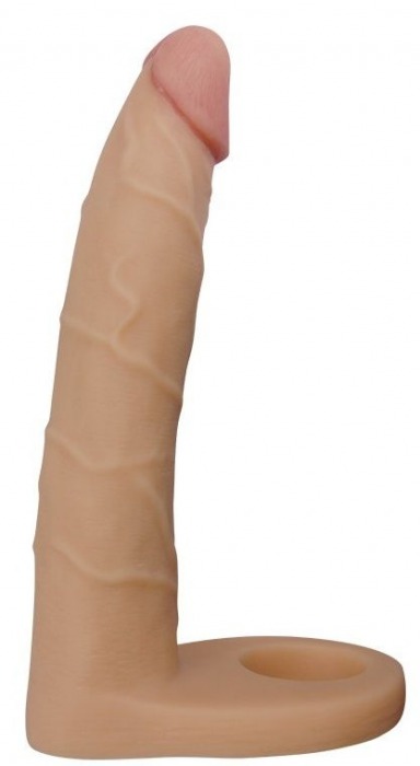 Телесная насадка-фаллоимитатор для двойного проникновения - 17 см. - Lovetoy - купить с доставкой в Комсомольске-на-Амуре